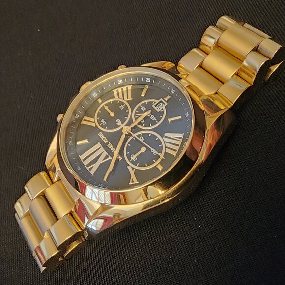 Michael Kors Gold Chronograph Watch with Black Dial - Picture 3 of 3